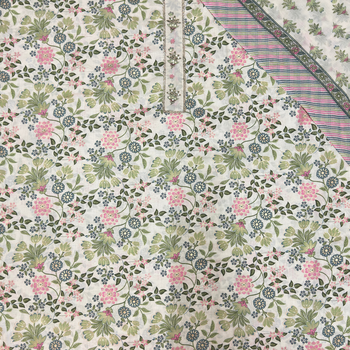 Printed Pure Cotton Unstitched Suit