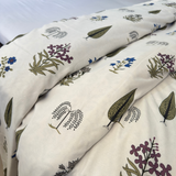 Reversible Cotton Double Bed Dohar- Green Leaves