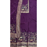 Royal Purple Heritage Weave Suit Set