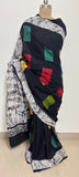 Abstract Batik Print Cotton Saree