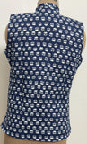 Reversible Jaipuri Cotton Quilted Jackets (Without Sleeves) Indigo and off white