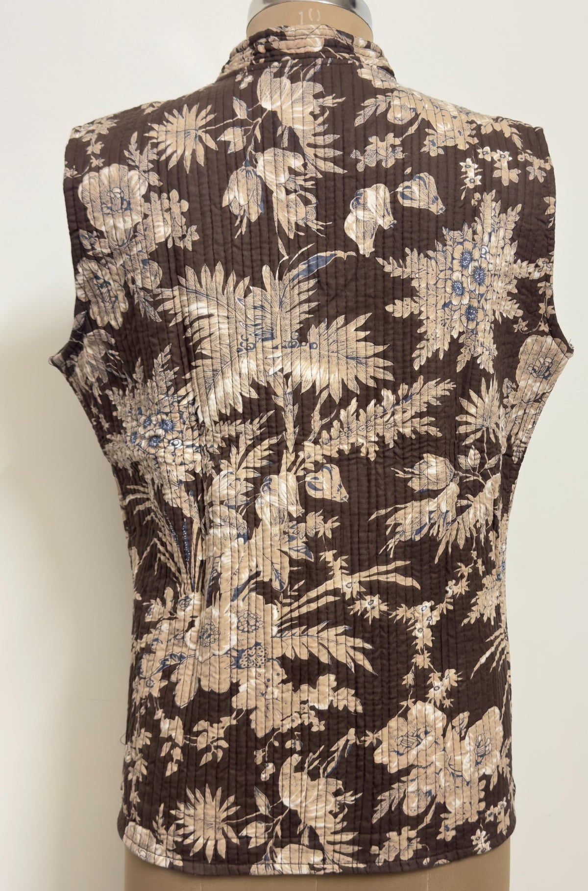 Reversible Jaipuri Cotton Quilted Jackets (Without Sleeves) Brown and Grey
