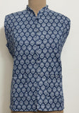 Reversible Jaipuri Cotton Quilted Jackets (Without Sleeves) Indigo and Aqua Blue