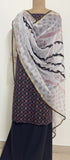 Block Print 3Pc Cotton Suit with Kota Doria Dupatta  1- Black
