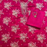 Hot Pink Colour Embroidered Salwar Suit Set