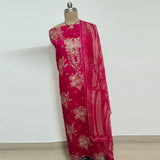 Hot Pink Colour Embroidered Salwar Suit Set