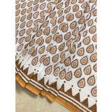 Mustard Handblock Print Cotton Saree